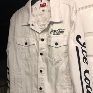 Uni-Sex Coca-Cola White Denim Jacket
